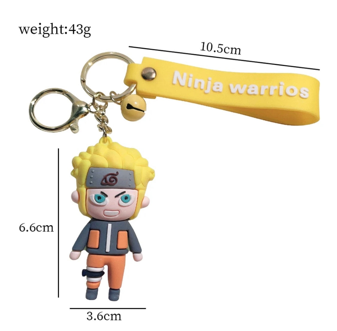 Ninja Naruto Character Yellow you-gi-oh Keychain