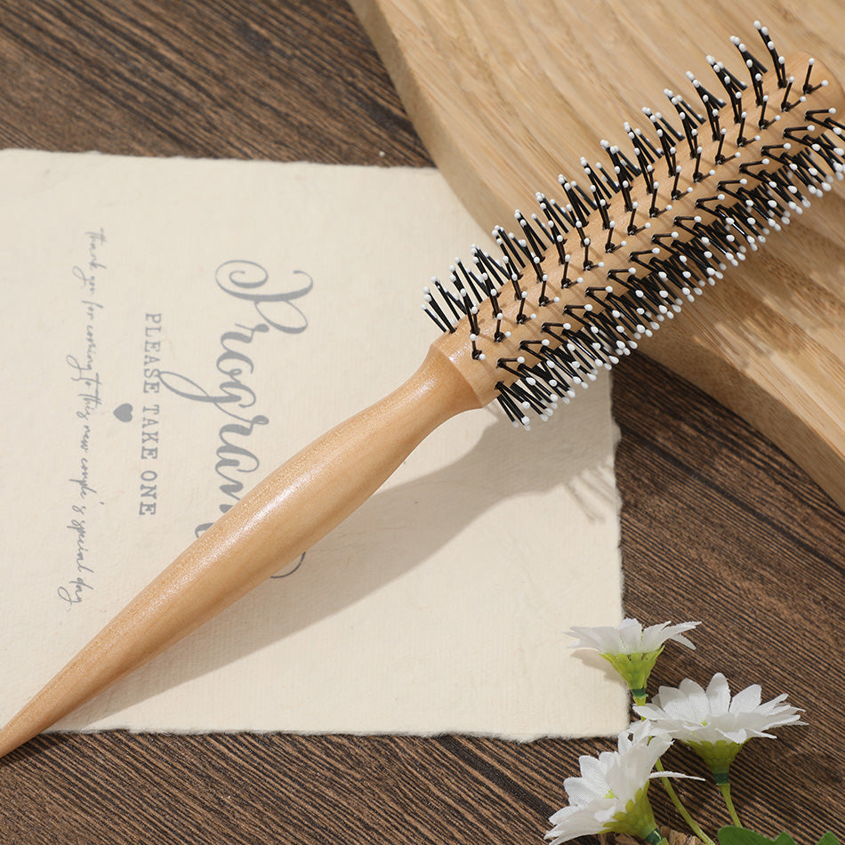 Wooden Pointed Tail Curling Comb – Precision Styling & Gentle Hair Care