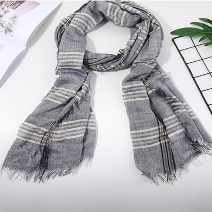 Casual Plaid Long Scarf – Stylish & Cozy Winter Accessory