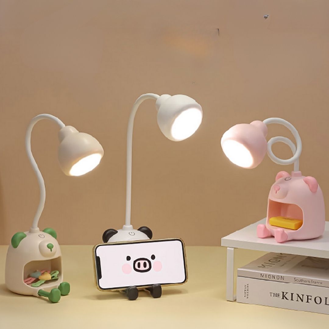 Cute Bear Eye protection table lamp with holder