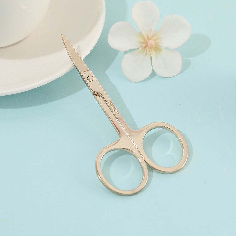 Golden Curved Tip Beauty Scissors – Precision & Style in One