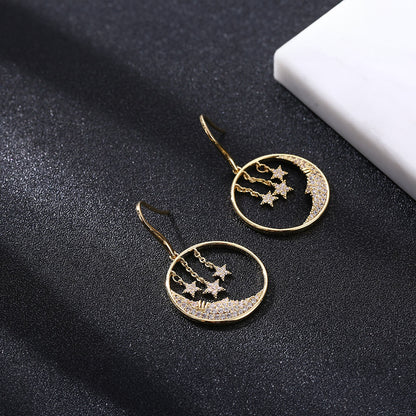 Classic Circle & Star Earrings – Elegant & Stylish Jewelry