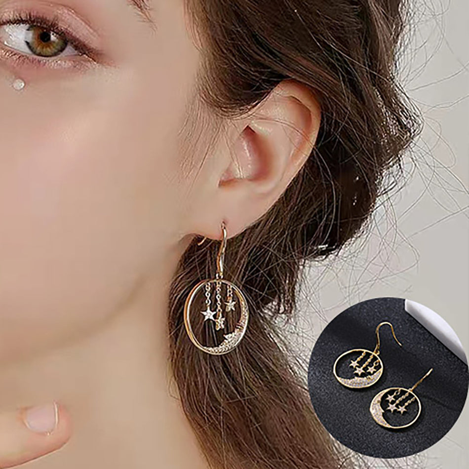 Classic Circle & Star Earrings – Elegant & Stylish Jewelry