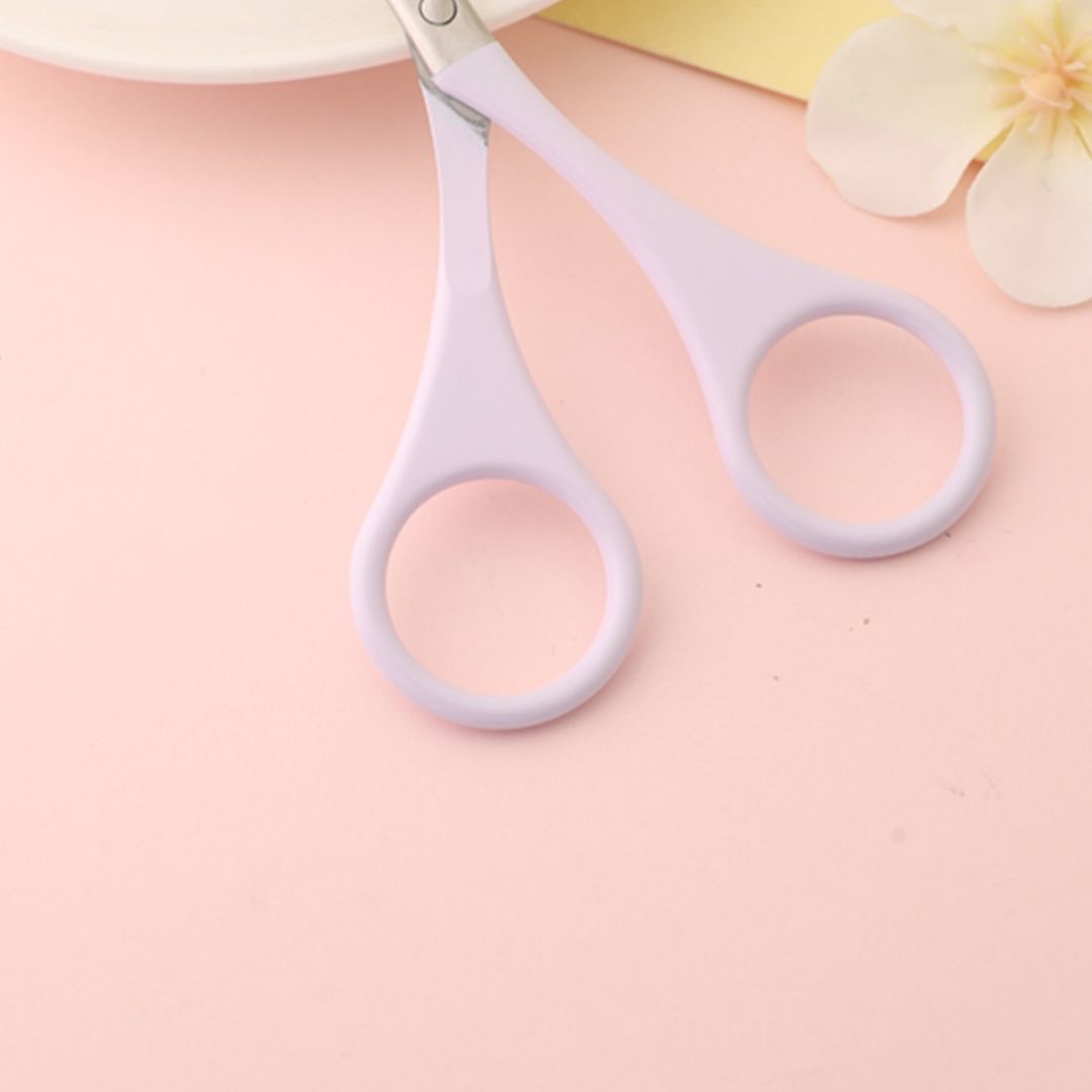 Precision Beauty Scissors – Curved Elbow Design for Facial & Eyebrow Grooming