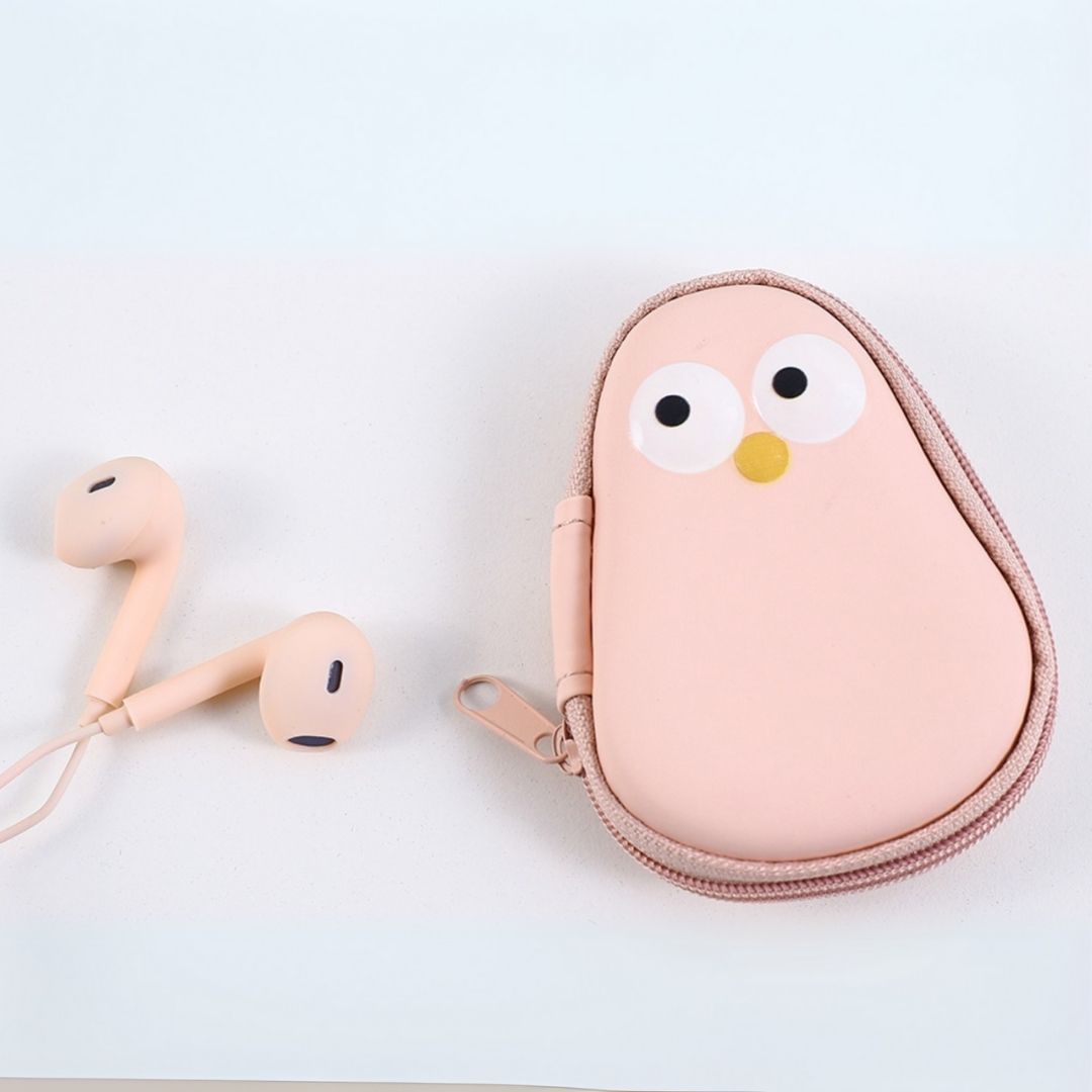 Big Eye Lulu Storage Bag with Half In-Ear Headphones (3.5mm Plug) – Compact & Stylish