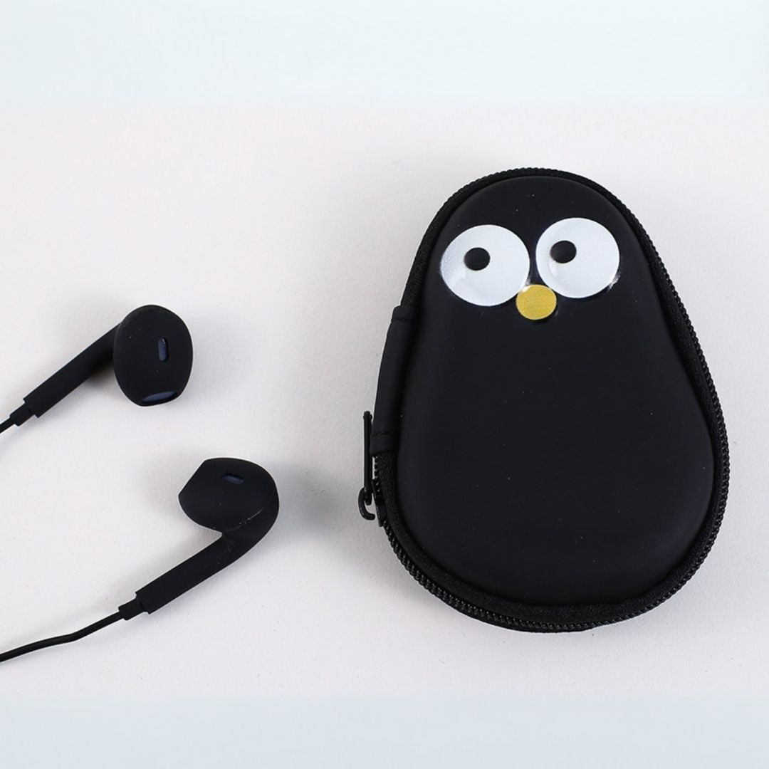 Big Eye Lulu Storage Bag with Half In-Ear Headphones (3.5mm Plug) – Compact & Stylish