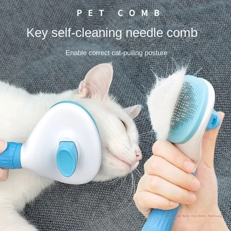 New Pet Comb Stainless Steel Needle Comb Dog And Cat Hair Removal Floating Hair Cleaning Beauty Skin Care Pet Dog Cleaning Brush