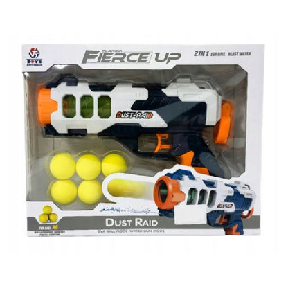 Dust raid 2 in 1 Gun soft ball mode and blast water mode